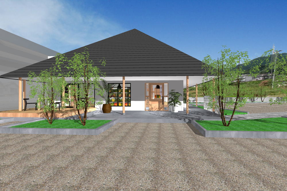 とんがり屋根の店の外観イメージ01