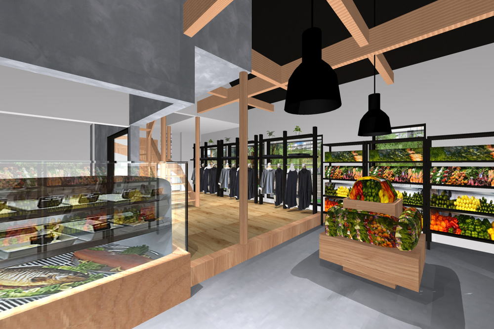 とんがり屋根の店の内装イメージ02