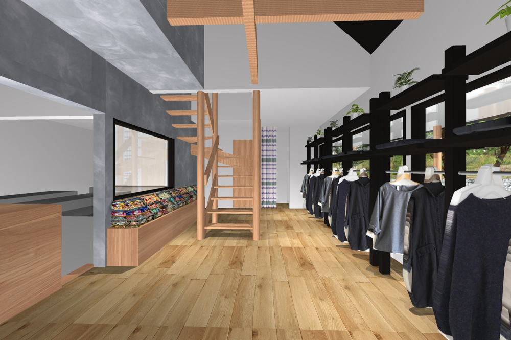 とんがり屋根の店の内装イメージ03