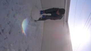 雪のデッキ
