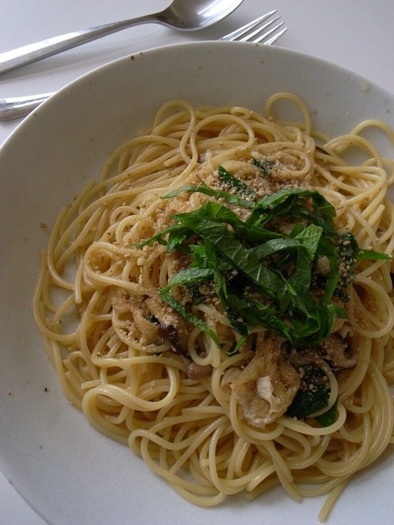 しいたけとしそで。