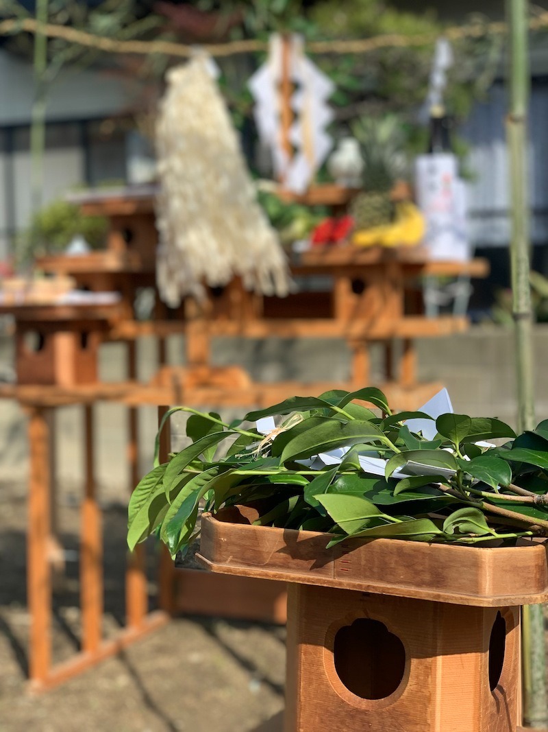 晴れて地鎮祭を迎えて。