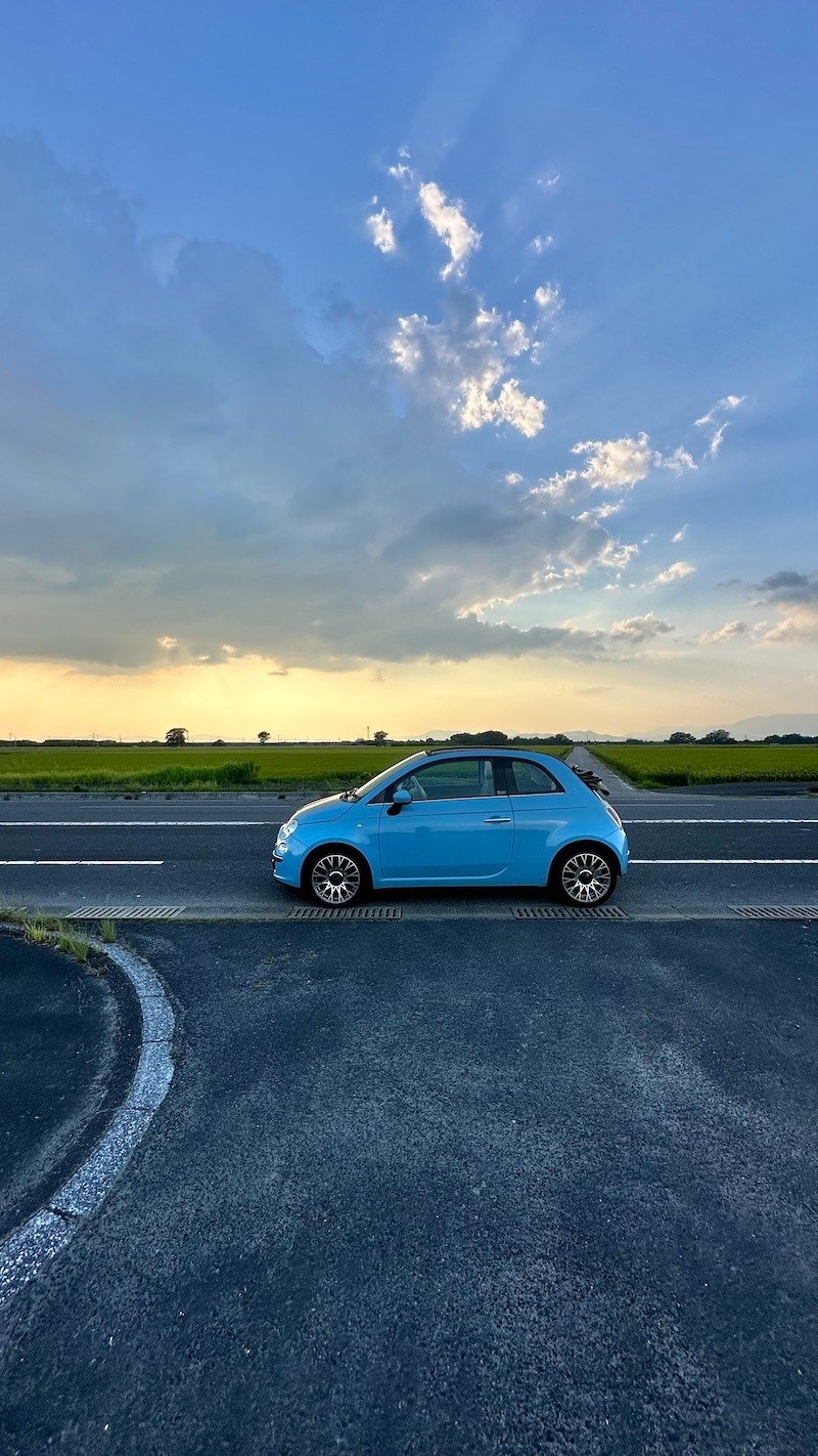 夕暮れ時の。