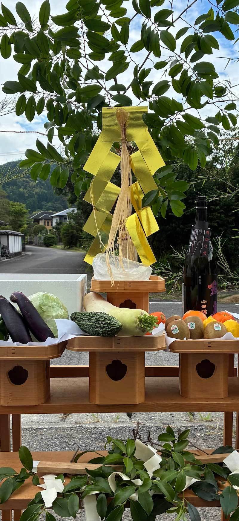 山沿いの家地鎮祭。
